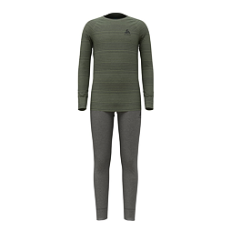 ODLO dětský set ACTIVE WARM ECO BASE LAYER SET světle zelený